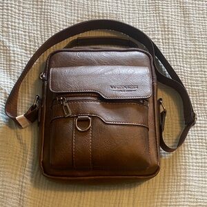 Dark Brown Men's Messenger Bag